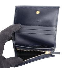 Load image into Gallery viewer, GUCCI Horsebit compact wallet Beige/Navy621887 Canvas/Leather