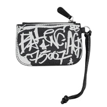 Load image into Gallery viewer, BALENCIAGA Lucagol Coin purse Black/White776769 Leather