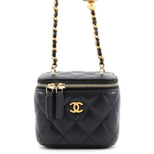 Load image into Gallery viewer, CHANEL Matelasse Cocoball Chain Vanity Bag BlackAP1447-B02991-94305 Lambskin Size Small