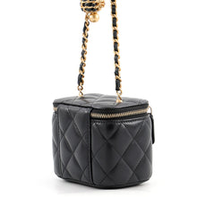 Load image into Gallery viewer, CHANEL Matelasse Cocoball Chain Vanity Bag BlackAP1447-B02991-94305 Lambskin Size Small