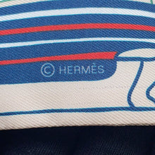 Load image into Gallery viewer, HERMES Twilly, the Parisian Dog (Les Chiens Parisiens) Gris Perle/Blue/Jaune Silk100%