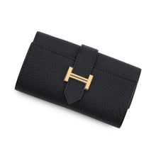 Load image into Gallery viewer, HERMES Bearn Quadruple Key Case Black Chevre Myzore Goatskin