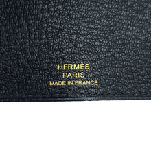 Load image into Gallery viewer, HERMES Bearn Quadruple Key Case Black Chevre Myzore Goatskin