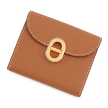 Load image into Gallery viewer, HERMES Maillon Compact Wallet Gold Epsom