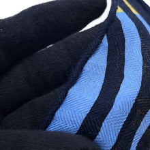 Load image into Gallery viewer, HERMES Triangle by Jean Cheval Vague Jaune (Jaune) / Marine / Multicolor Cashmere70% Silk30%