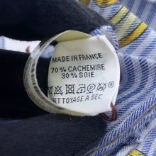 Load image into Gallery viewer, HERMES Carre Jean Cavalcadour Rayures Blue Jean / Veil / Rose Cashmere70% Silk30%