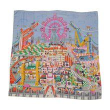 Load image into Gallery viewer, HERMES Giant Square HORSE CLUB Size 140 Blanc/Rouge/Multicolor Cashmere70% Silk30%