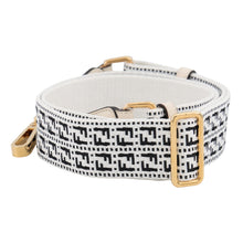 Load image into Gallery viewer, FENDI FF Strap You White/Black Canvas