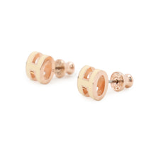将图像加载到图库查看器中,HERMES Pop Ash Earrings Size Mini Beige Lacquer Gold Plated