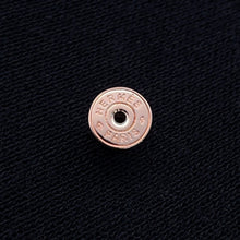 将图像加载到图库查看器中,HERMES Pop Ash Earrings Size Mini Beige Lacquer Gold Plated