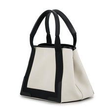 将图像加载到图库查看器中,BALENCIAGA Navy Kabas White/Black339933 Canvas Leather Size S