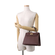 Load image into Gallery viewer, HERMES Kelly Sellier tricolor Terre/Ebene/Craie Epsom Size 25