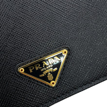 Load image into Gallery viewer, PRADA Saffiano Leather Compact Wallet Black1MV204_QHH_F0002 Saffiano LeatherLeather