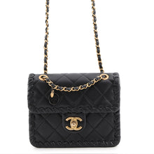 Load image into Gallery viewer, CHANEL Matelasse Single Flap Shoulder Bag BlackAS2495-B23328-94305 Lambskin Size Mini