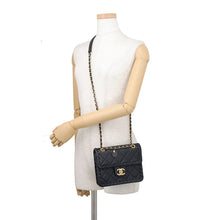 Load image into Gallery viewer, CHANEL Matelasse Single Flap Shoulder Bag BlackAS2495-B23328-94305 Lambskin Size Mini