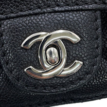 Load image into Gallery viewer, CHANEL Matelasse CC Logo Shoulder Bag Black Caviar Leather