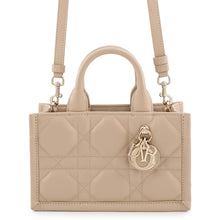 Load image into Gallery viewer, Dior Macrocannage Book Tote PowderBeigeS5573OWHP_M51U Calf Leather Size Mini