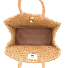Load image into Gallery viewer, Ferragamo Gancini Studio Handbag Brown211101 Raffia