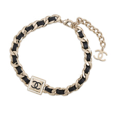 Load image into Gallery viewer, CHANEL CC Logo Choker Metal Leather