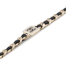Load image into Gallery viewer, CHANEL CC Logo Choker Metal Leather