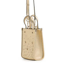 将图像加载到图库查看器中,JIMMY CHOO N/S Tote Star GoldMININSTOTEAUR Calf Leather Rhinestone Size Mini