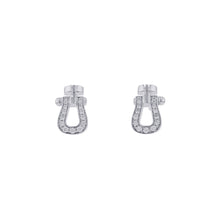 Load image into Gallery viewer, FRED Force 10 Earrings Small Model Size Small Silver8B0322/8B0323 18K White Gold