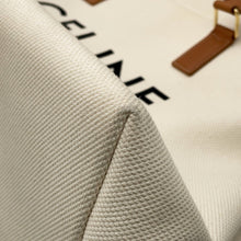 将图像加载到图库查看器中,CELINE Horizontal Cabas Beige/Brown192162BNZ.02NT Canvas Leather Size Medium