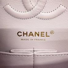 Load image into Gallery viewer, CHANEL Matelasse W flap Chain Shoulder Bag Light PurpleA01113 Caviar Leather