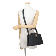 Load image into Gallery viewer, LOUIS VUITTON Capucines Noir/Pearl WhiteM29602 Taurillon Leather Size BB