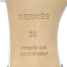 Load image into Gallery viewer, HERMES Oazis Sandals White Calf Leather Size 36