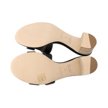 Load image into Gallery viewer, HERMES Oazis Sandals Black Calf Leather Size 36