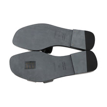 Load image into Gallery viewer, HERMES Oran Sandals Black Box Calf Leather Size 36