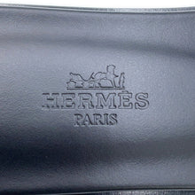 Load image into Gallery viewer, HERMES Oran Sandals Black Box Calf Leather Size 36