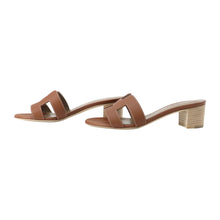 Load image into Gallery viewer, HERMES Oazis Sandals GoldH071002Z03360 Calf Leather Size 36