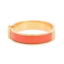 Load image into Gallery viewer, HERMES ClicH Bracelet Size PM OrangeH700001F8APM Gold Plated Enamel