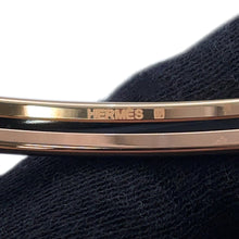 Load image into Gallery viewer, HERMES Enamel Bangle Zodiac Signs Rose Poudre/Anthracite Metal Enamel