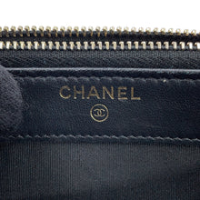 Load image into Gallery viewer, CHANEL CCFiligree Chain Wallet BlackA84450 Caviar Leather