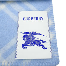 Load image into Gallery viewer, BURBERRY Check Wool Scarf Dive Blue81258301 Wool100%