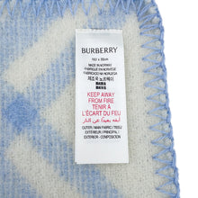 Load image into Gallery viewer, BURBERRY Check Wool Scarf Dive Blue81258301 Wool100%