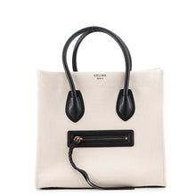 Load image into Gallery viewer, CELINE Luggage Phantom Tote Bag Natural/Black169952AEL.01BC Canvas Leather Size Medium