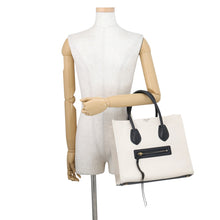 Load image into Gallery viewer, CELINE Luggage Phantom Tote Bag Natural/Black169952AEL.01BC Canvas Leather Size Medium