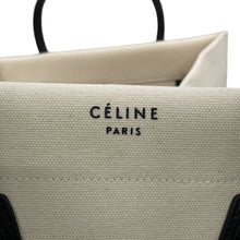 Load image into Gallery viewer, CELINE Luggage Phantom Tote Bag Natural/Black169952AEL.01BC Canvas Leather Size Medium
