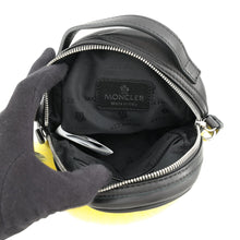 Load image into Gallery viewer, MONCLER Georgine Shoulder Black/YellowB209A0065400 Leather Fur Size Small