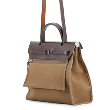 Load image into Gallery viewer, HERMES Herbag zip Etoupe/Ebene Toile Officier Vache Hunter Leather Size PM