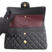Load image into Gallery viewer, CHANEL Matelasse W Flap ChainShoulder Bag BlackA01112-Y01864-C3906 Caviar Leather Size 25