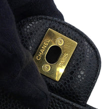 Load image into Gallery viewer, CHANEL Matelasse W Flap ChainShoulder Bag BlackA01112-Y01864-C3906 Caviar Leather Size 25