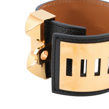 Load image into Gallery viewer, HERMES Collier de Chien Bangle Size XS Black Epsom Swift Leather