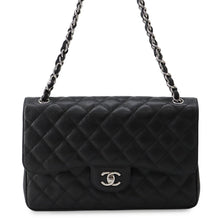 Load image into Gallery viewer, CHANEL Matelasse W Flap ChainShoulder Bag BlackA58600 Caviar Leather Size 30