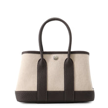 Load image into Gallery viewer, HERMES Neo Garden Ebene/Ecru Toile H Negonda Leather Size 23