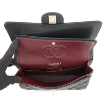 Load image into Gallery viewer, CHANEL Matelasse W Flap ChainShoulder Bag BlackA01112 Caviar Leather Size 25